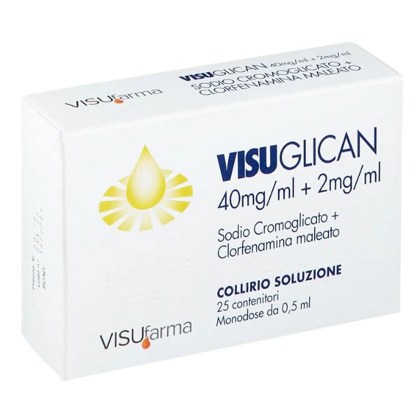 Visuglican 4% + 0,2% Collirio, Soluzione 25 Contenitori Monodose Da 0,5 Ml