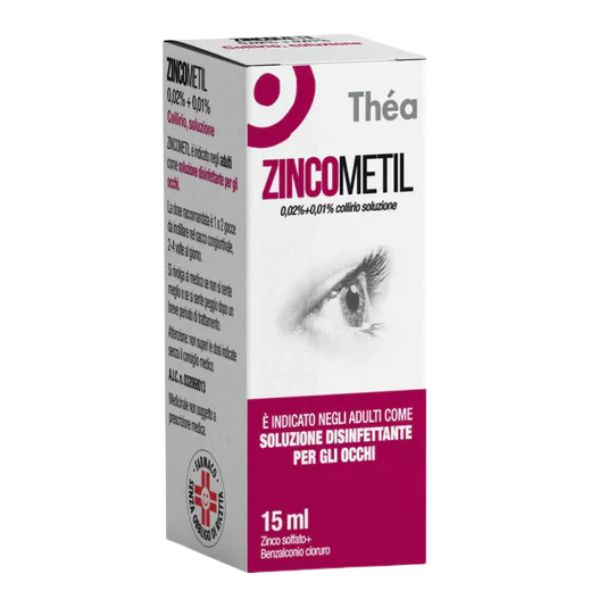 Zincometil 0,02% + 0,01% Collirio, Soluzione Flacone 15 Ml