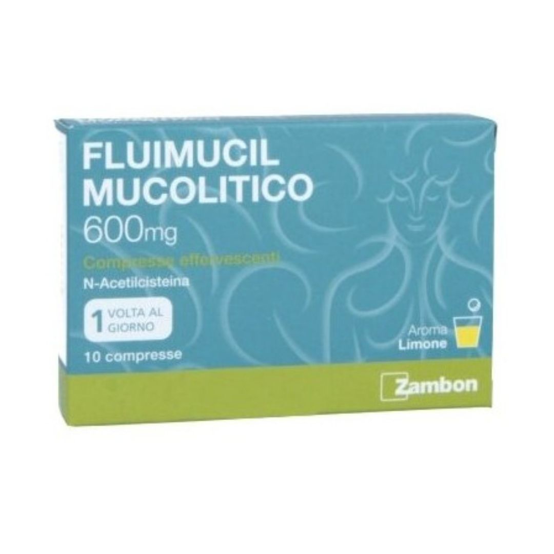 Fluimucil Mucol 600 Mg Compresse Effervescenti, 10 Compresse In Blister Al/Pe