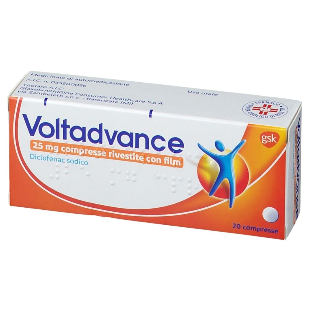 Voltadvance 25 Mg Compresse Rivestite Con Film 20 Compresse