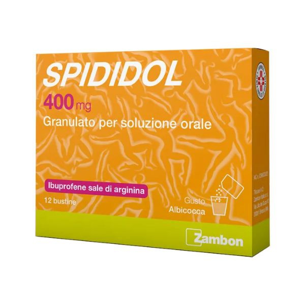 Spididol 400 Mg Granulato Per Soluzione Orale Gusto Albicocca 12 Bustine In Accoppiato Carta Al Pe