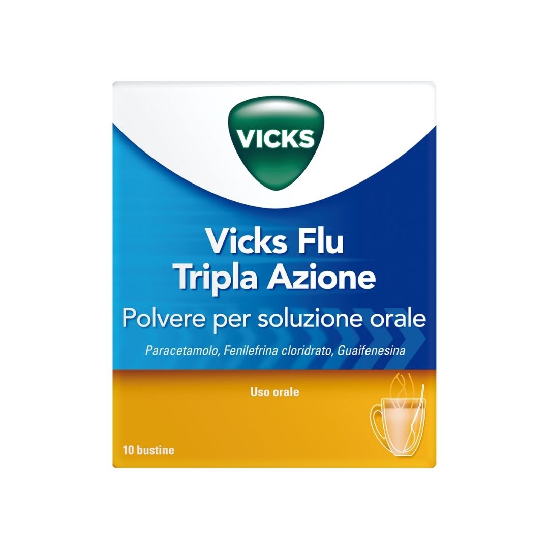 Vicks Flu Tripla A Polvere Per Soluzione Orale 10 Bustine