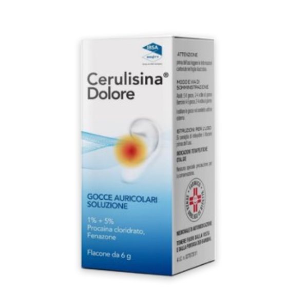 Cerulisina Dolore 1% + 5%  Gocce Auricolari, Soluzione 1 Flacone Contagocce 10 Ml