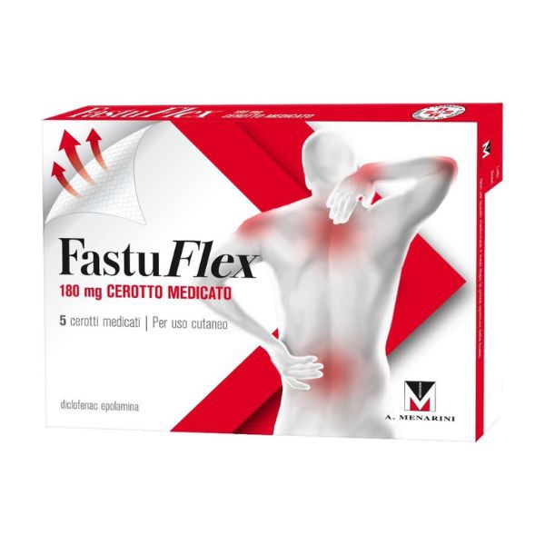 Fastuflex 180 Mg Cerotto Medicato 5 Cerotti In Bustina In Pap/Pe/Al/Emaa