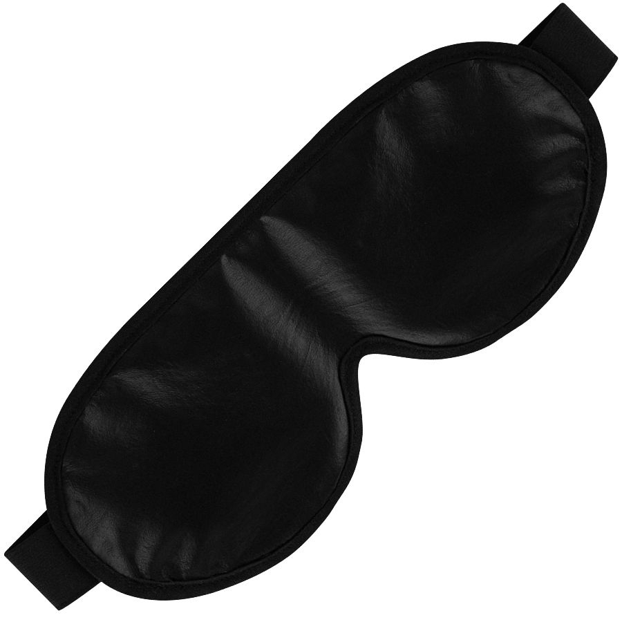 Soft Bond-X Eye Mask Leather Black Maschera Nera in Pelle