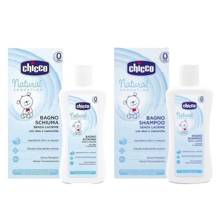 Chicco Natural Sensation Bagno Schiuma 500ml + Bagno Shampoo 200ml