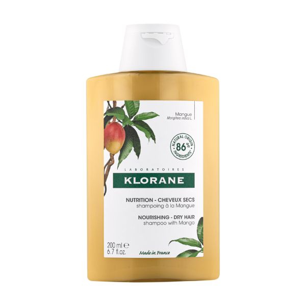 Klorane Shampoo al Burro di Mango Nutriente Rigenerante Idratante 200 ml