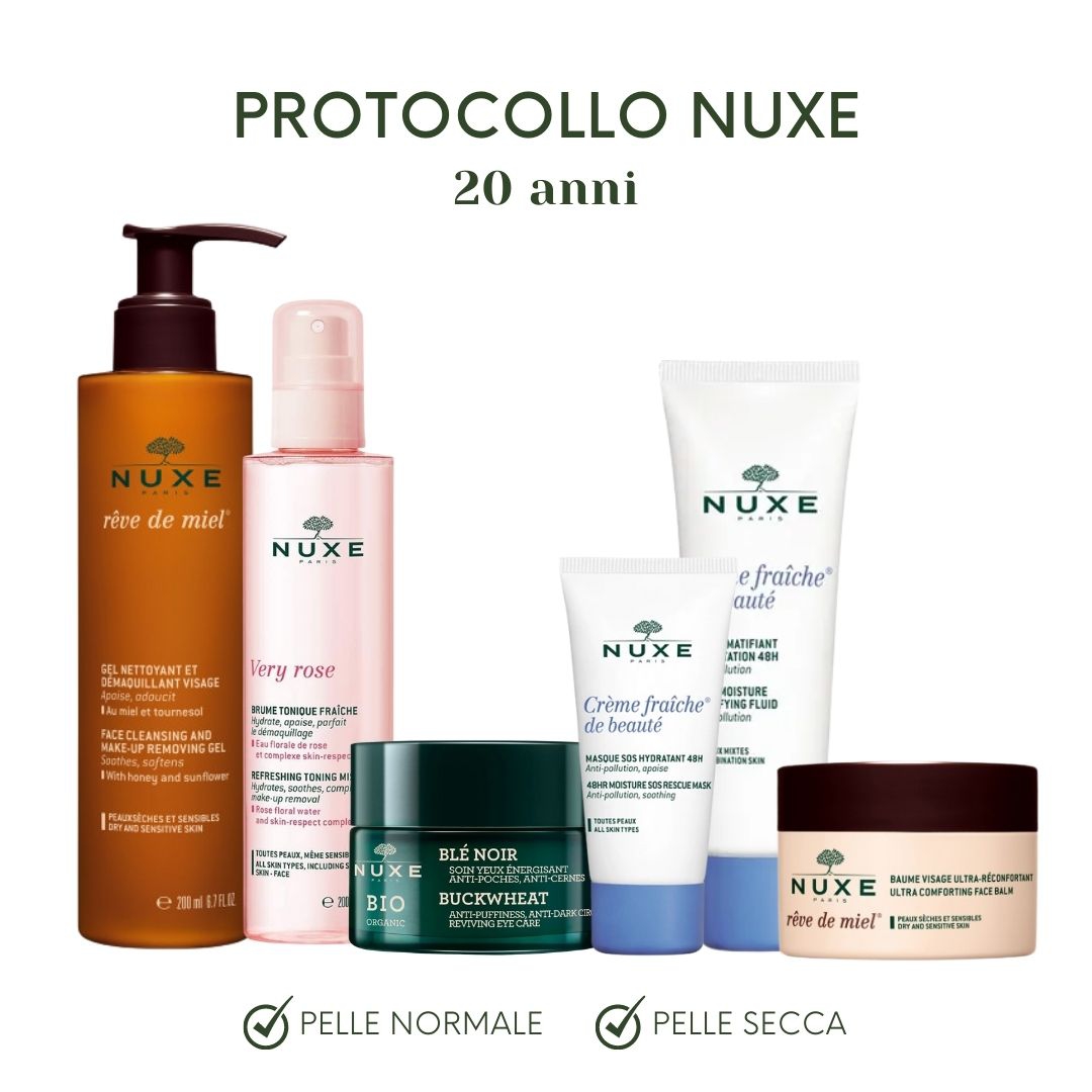 Skincare Protocollo Nuxe Pelle da Normale a Secca 20 Anni