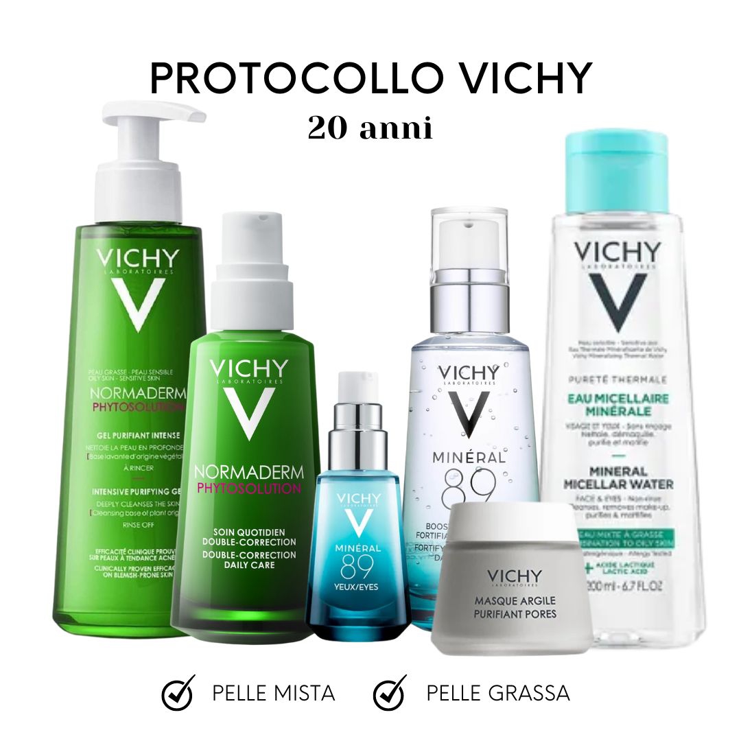 Skincare Protocollo Vichy per Pelle da Mista a Grassa 20 Anni