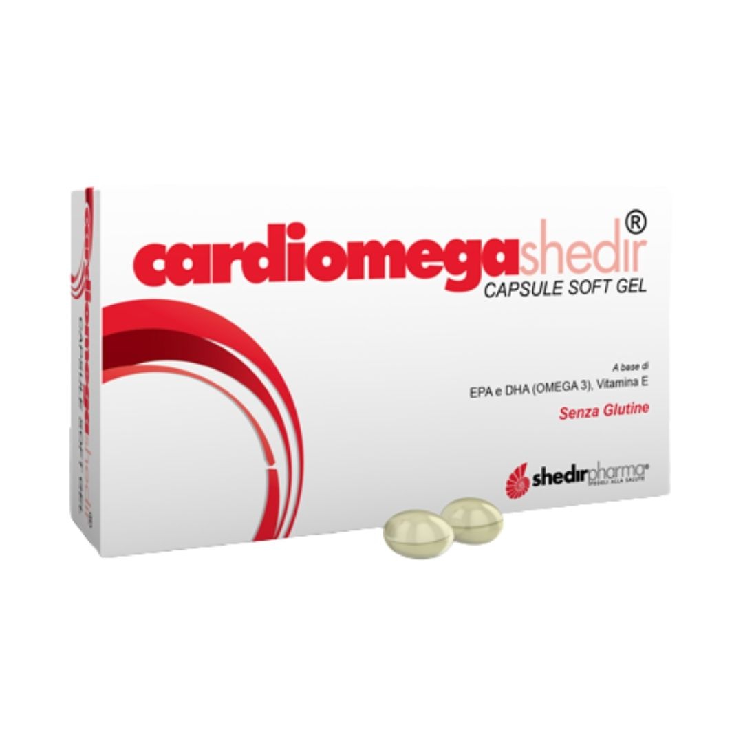 Cardiomega Shedir Complemento Alimentare Vitamina E Omega 3 30 Capsule