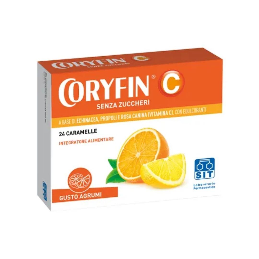 Coryfin C Integratore Alimentare Senza Zucchero Gusto Agrumi 24 Caramelle