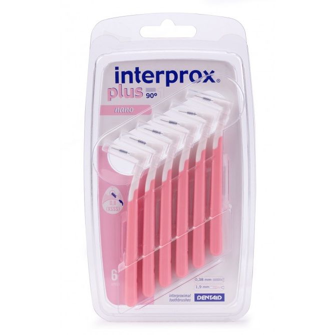 Interprox Plus Nano Rosa Scovolino Cilindrico PHD 0.6mm 6 Pezzi