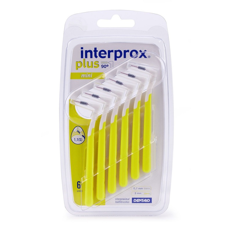 Interprox Plus Mini Scovolino Cilindrico Giallo Phd 1.1 mm 6 Pezzi