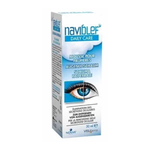 Visufarma Naviblef Daily Care Schiuma per Secrezioni Oculari 50 ml