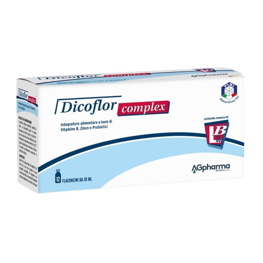 Dicoflor Complex Integratore di Vitamine e Probiotici 12 Flaconcini da 10 ml