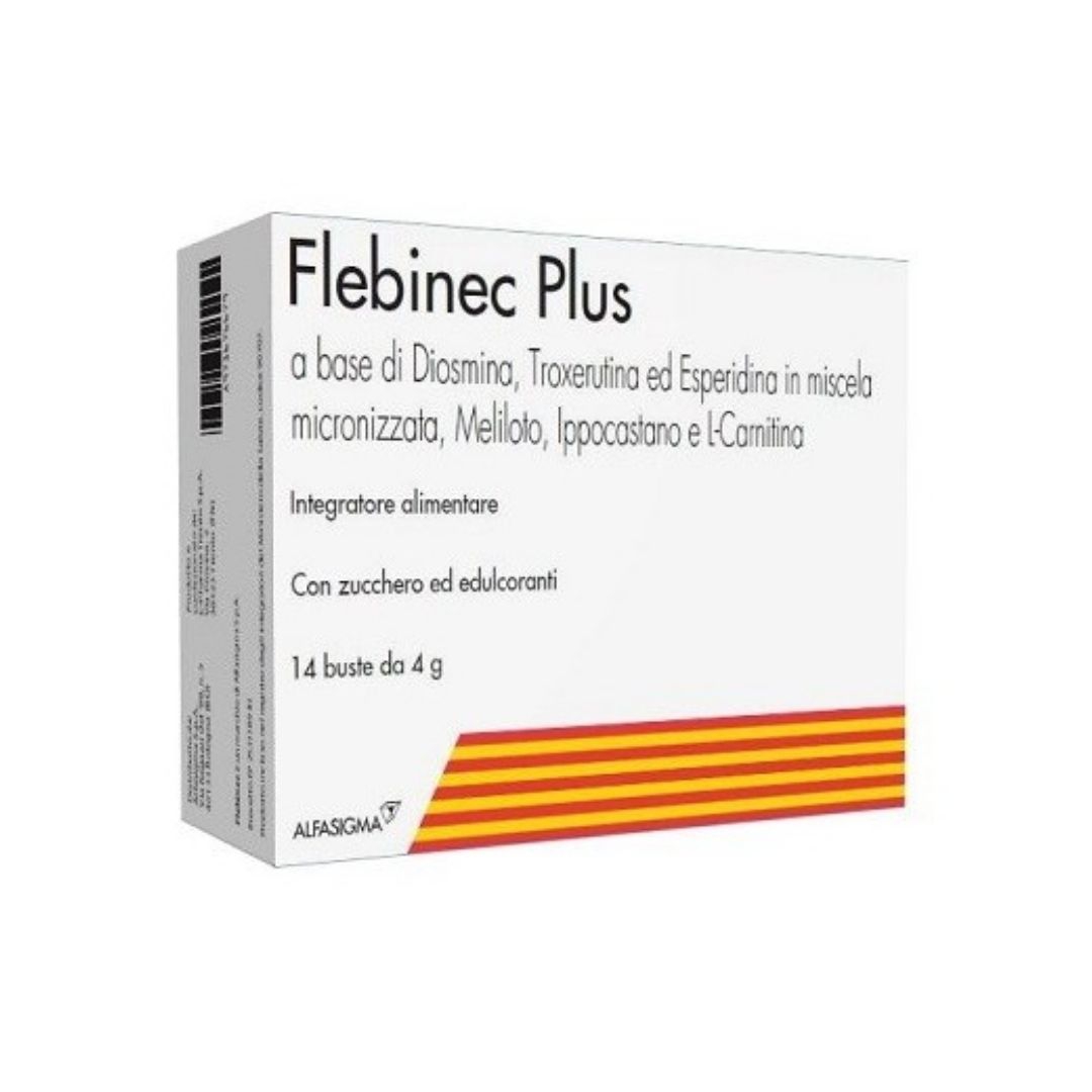 Flebinec Plus Integratore Alimentare per la Circolazione 14 Bustine 4g