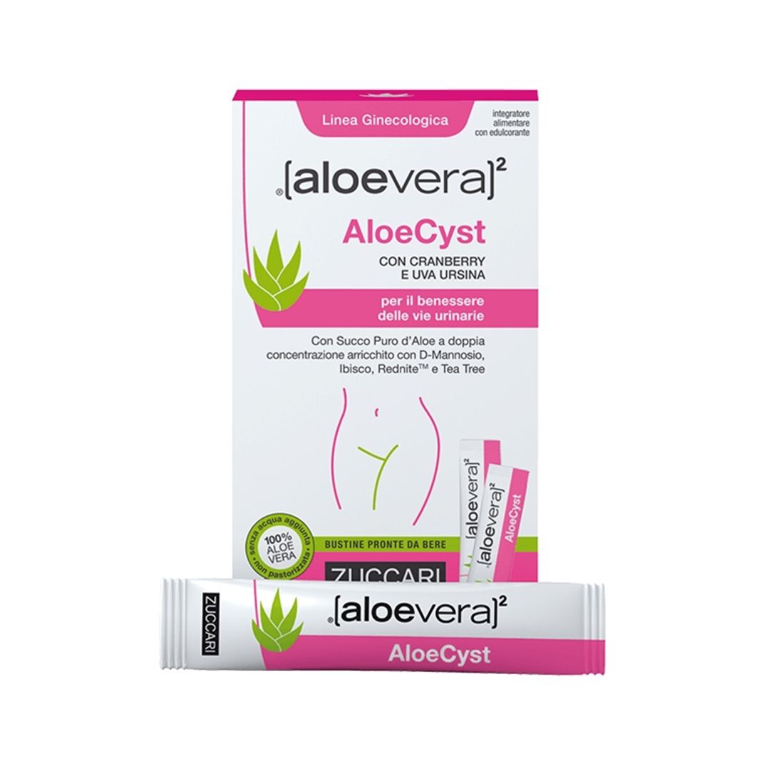 Zuccari Aloevera2 AloeCyst Integratore Alimentare Vie Urinarie 15 Bustine 10ml