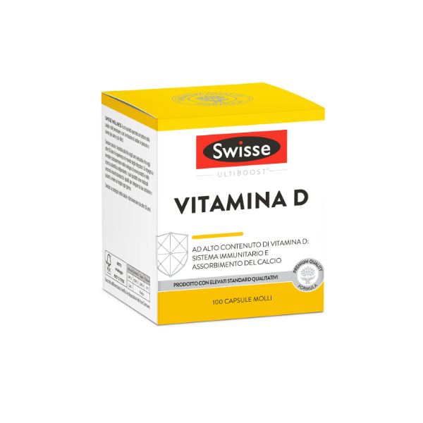 Swisse Vitamina D Integratore per il Sistema Immunitario 100 Capsule