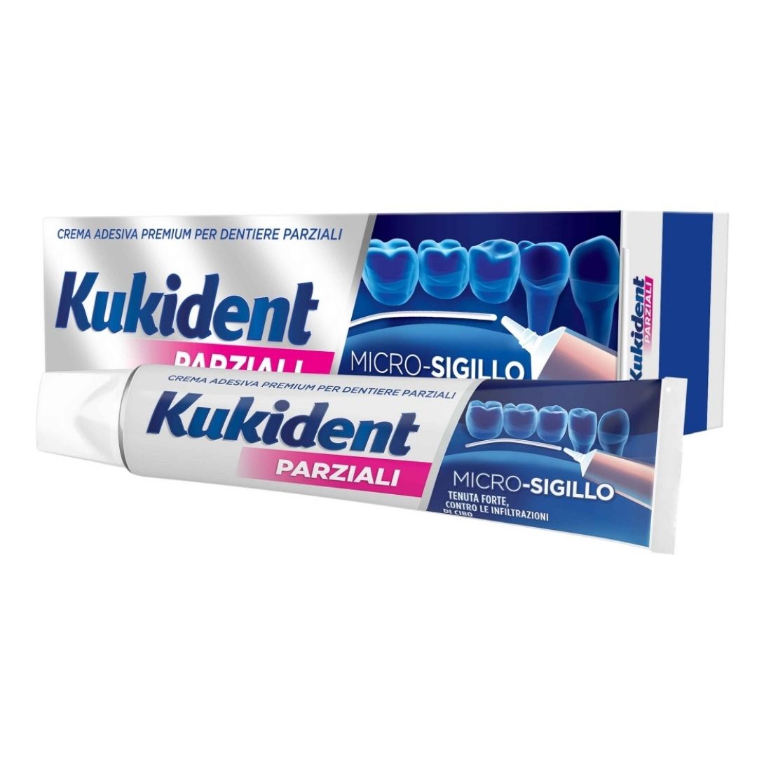 Kukident Parziali con Micro Sigillo Crema Adesiva per Protesi Dentarie 40 G