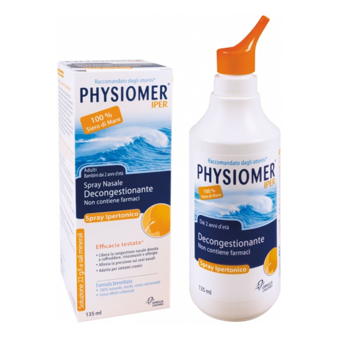 Physiomer Iper Soluzione Spray Nasale Ipertonico Decongestionante 135 ml