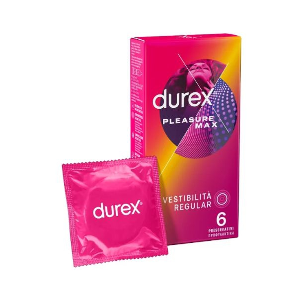 Durex Pleasuremax Profilattici Vestibilità Regular 6 Pezzi