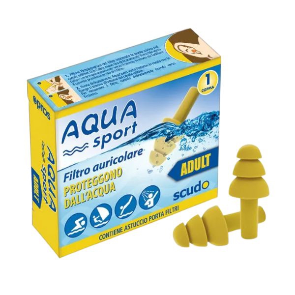 Pasquali Filtro Auricolare Per Adulto Earplug Scudo Aquasport 2 Pezzi