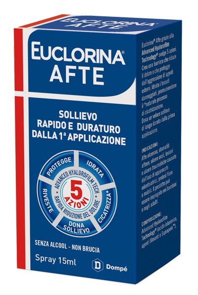 Dompe' Farmaceutici Euclorina Afte Spray 15 ml