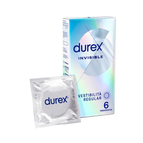 Durex Invisible Ultra Sottile Ultra Sensibile Confezione con 6 Profilattici
