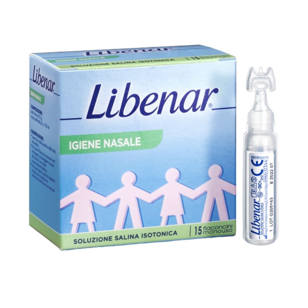 Libenar Soluzione Salina Isotonica per l Igiene Nasale 15 Flaconcini da 5 ml