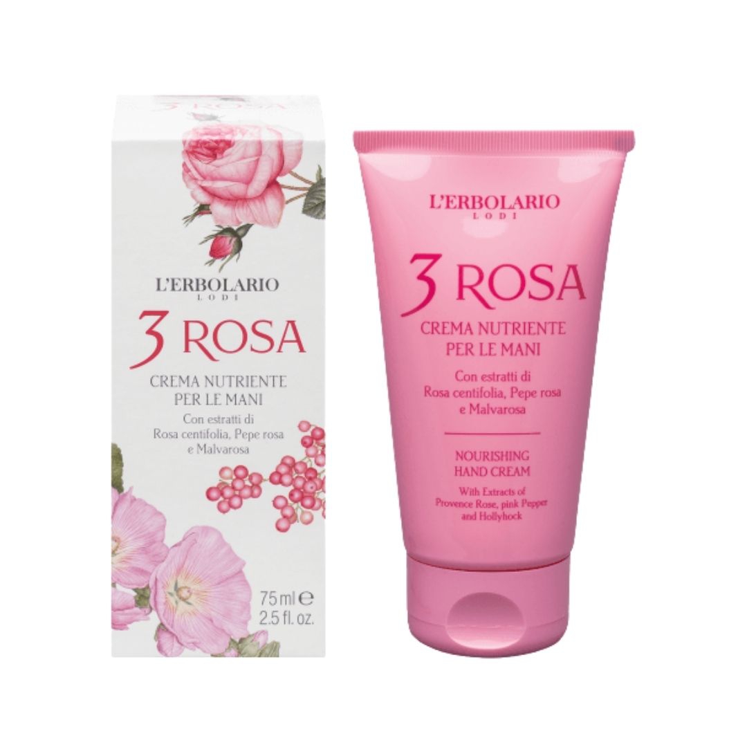 L'erbolario 3 Rosa Crema Nutriente Mani 75  ml