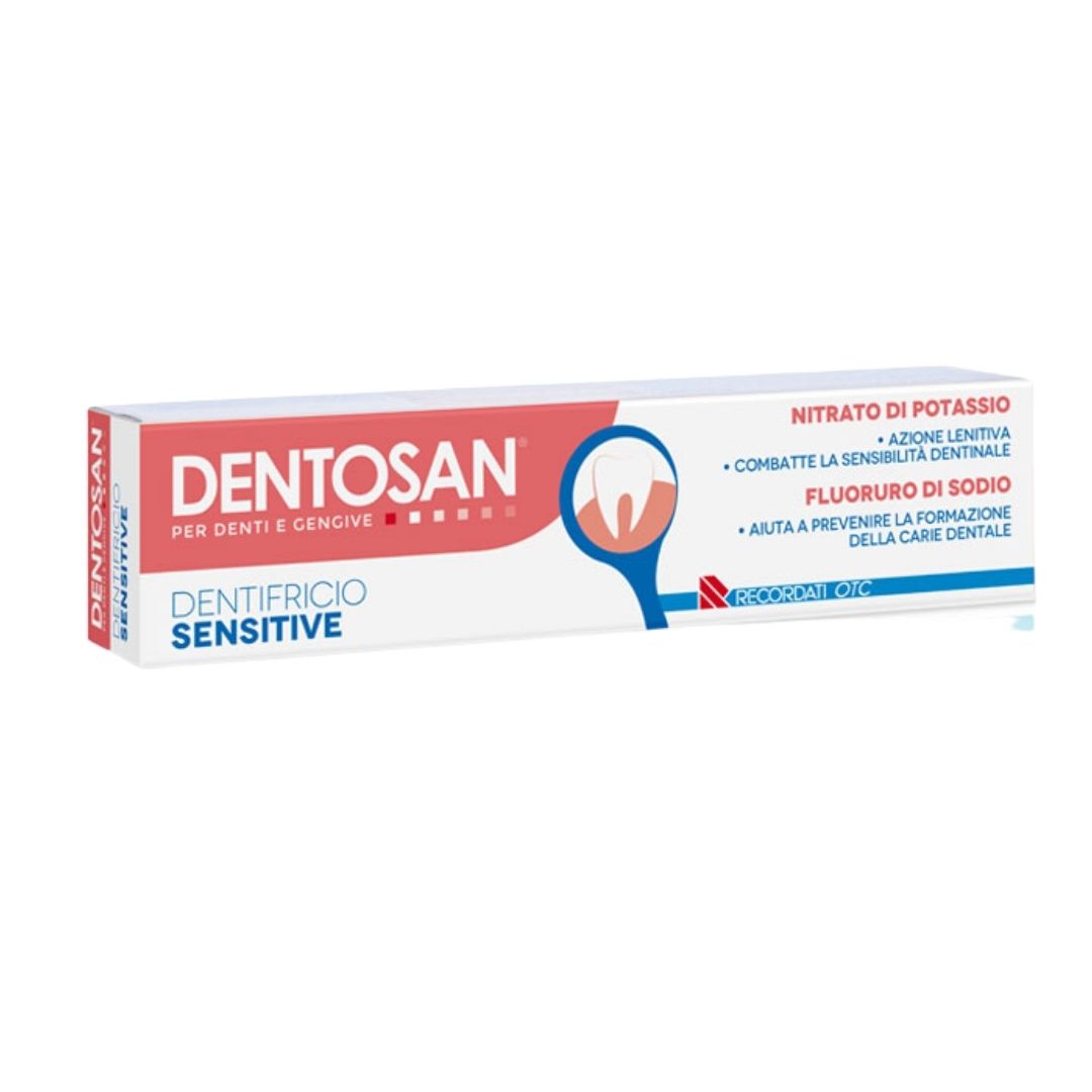 Dentosan Dentifricio Sensitive per Denti Sensibili Protezione Carie 75 ml
