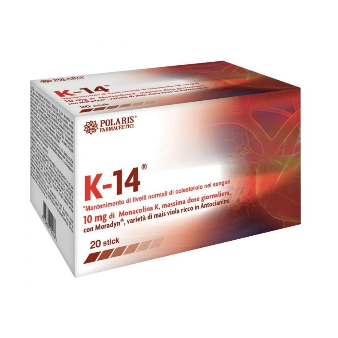 Polaris Farmaceutici K-14 Integratore per il Controllo del Colesterolo 20 Stick