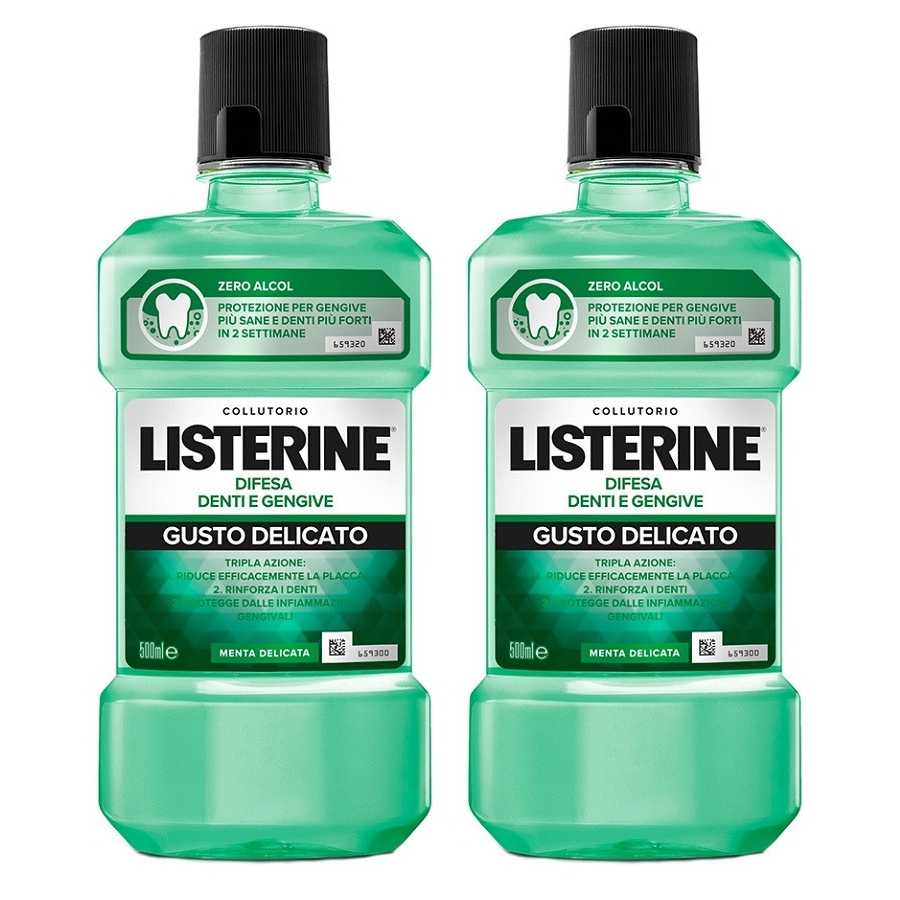Listerine Denti & Gengive Gusto Delicato 2x500 ml