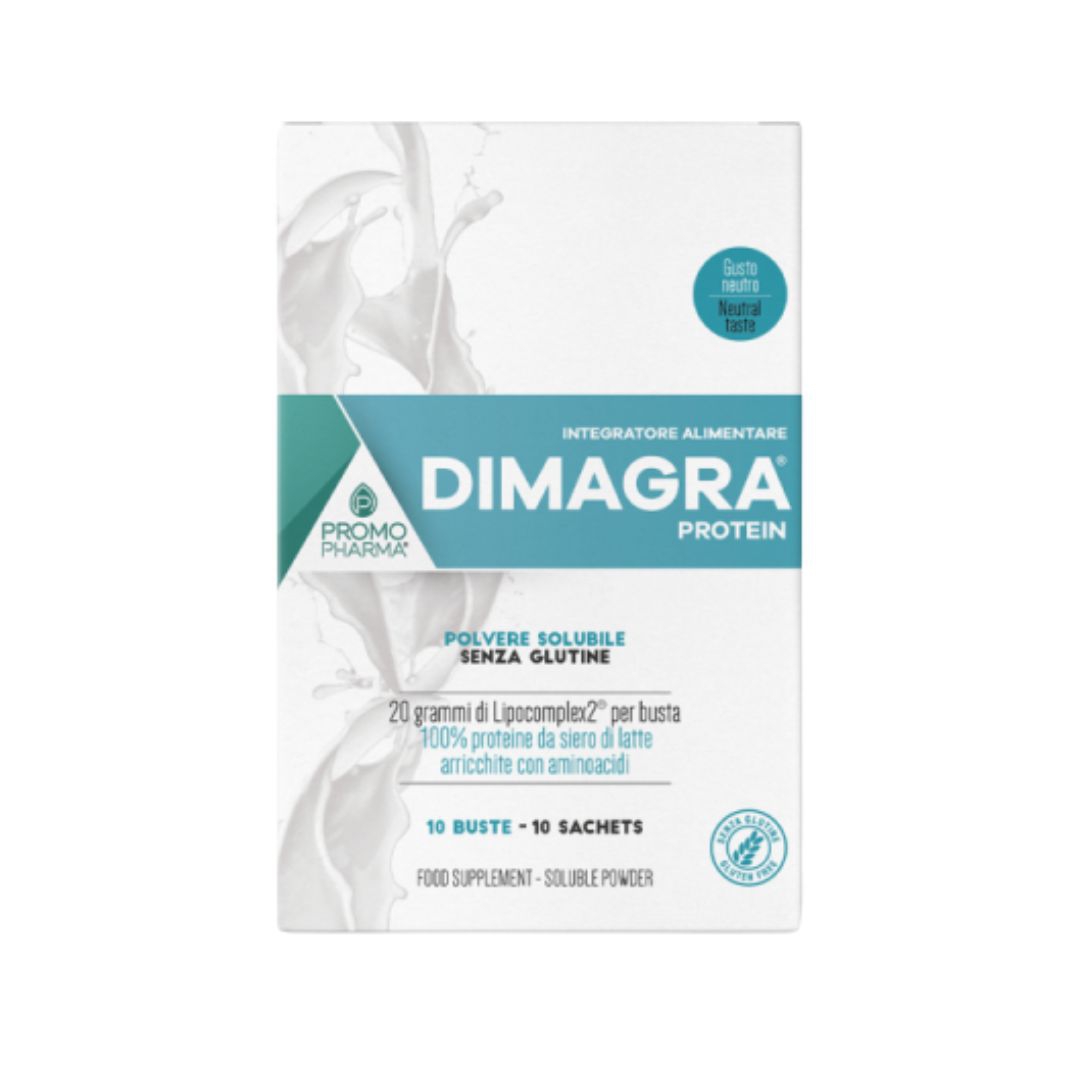 Dimagra Protein Neutro integratore Alimentare Massa Muscolare 10 Buste