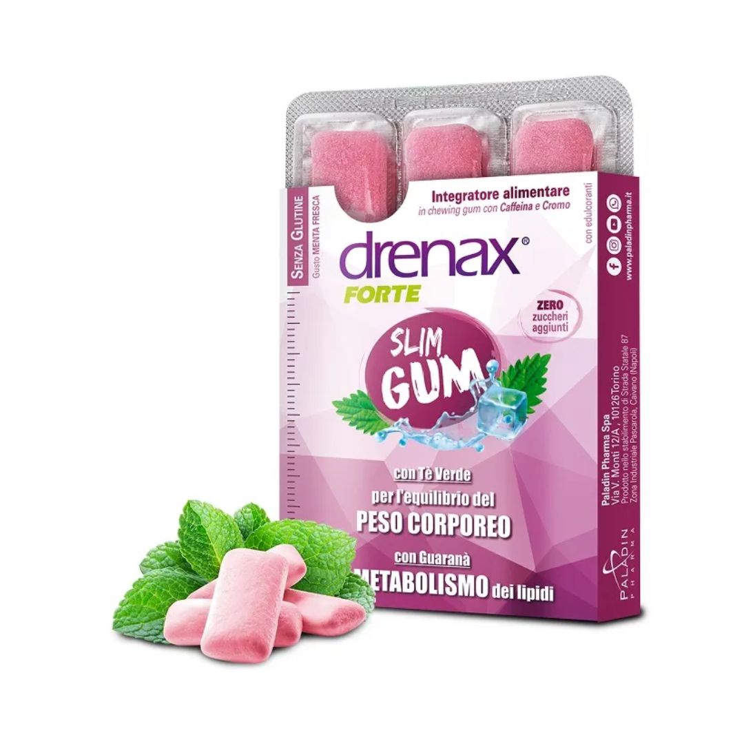 Drenax Slim Dimagrante Integratore per Controllo del Peso 9 Gum