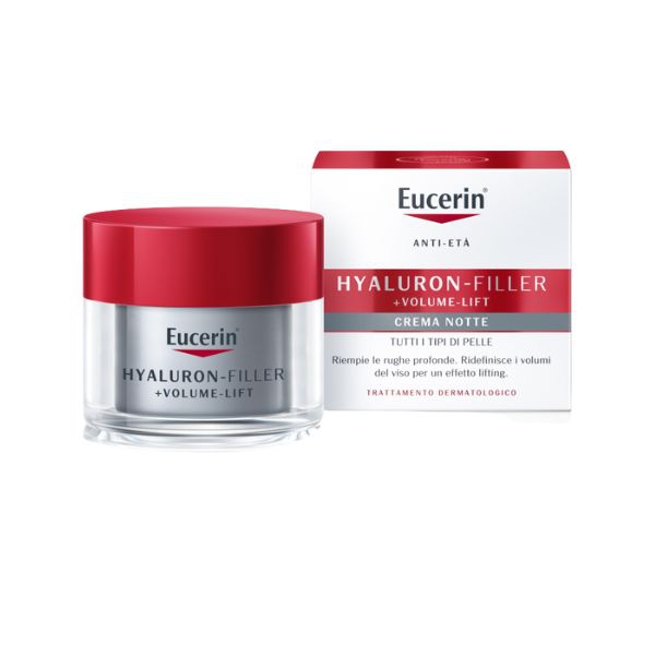 Eucerin Hyaluron Filler + Volume Lift Crema Viso Notte Antirughe 50 ml