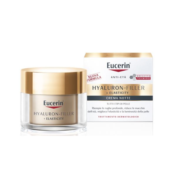 Eucerin Hyaluron Filler + Elasticity Crema Viso Notte per Pelle Matura 50 ml