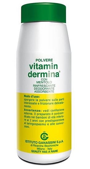 Vitamindermina Polvere con Mentolo Rinfrescante Deodorante Assorbente 100 g