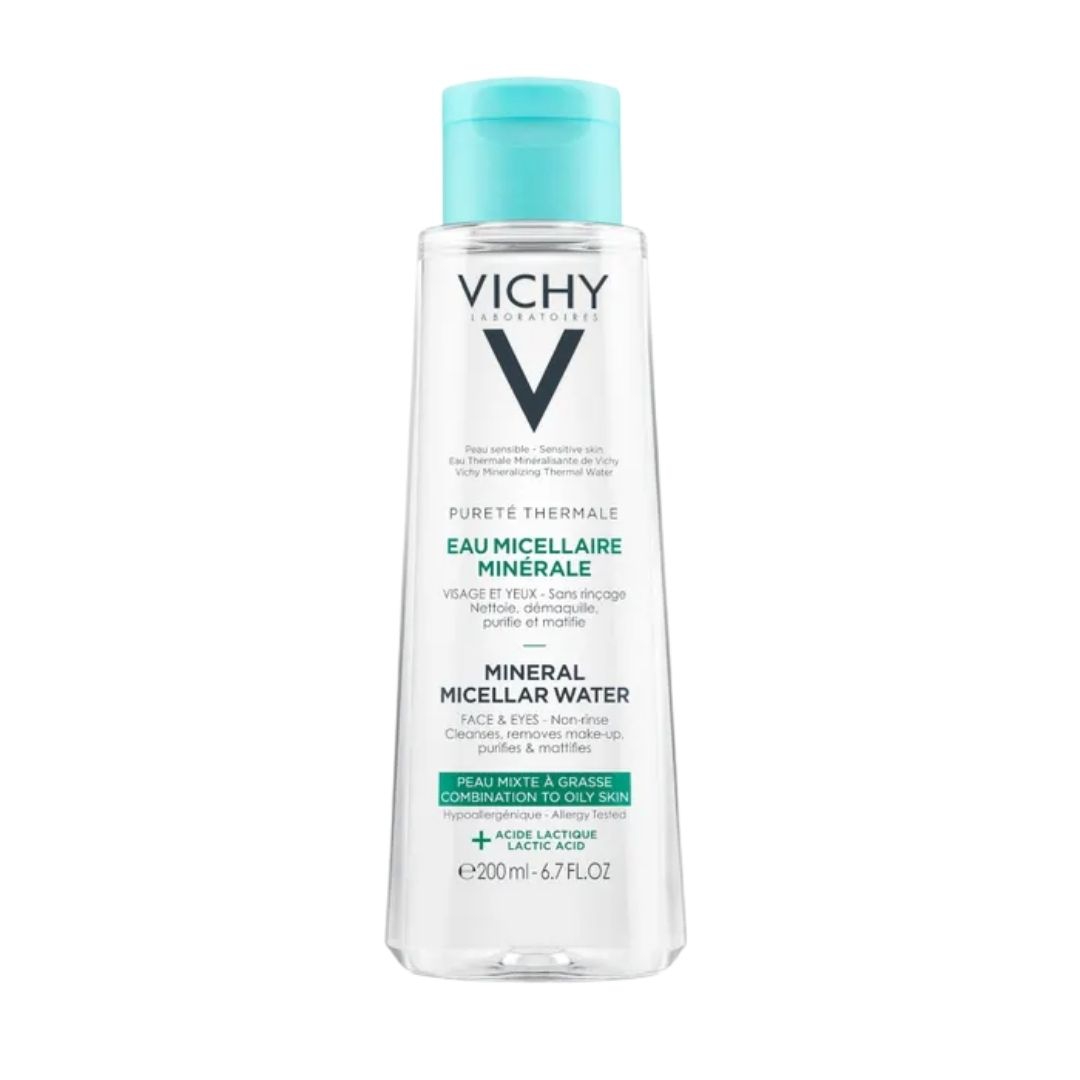 Vichy Purete Thermale Acqua Micellare Minerale per Pelle Mista e Grassa 200 ml