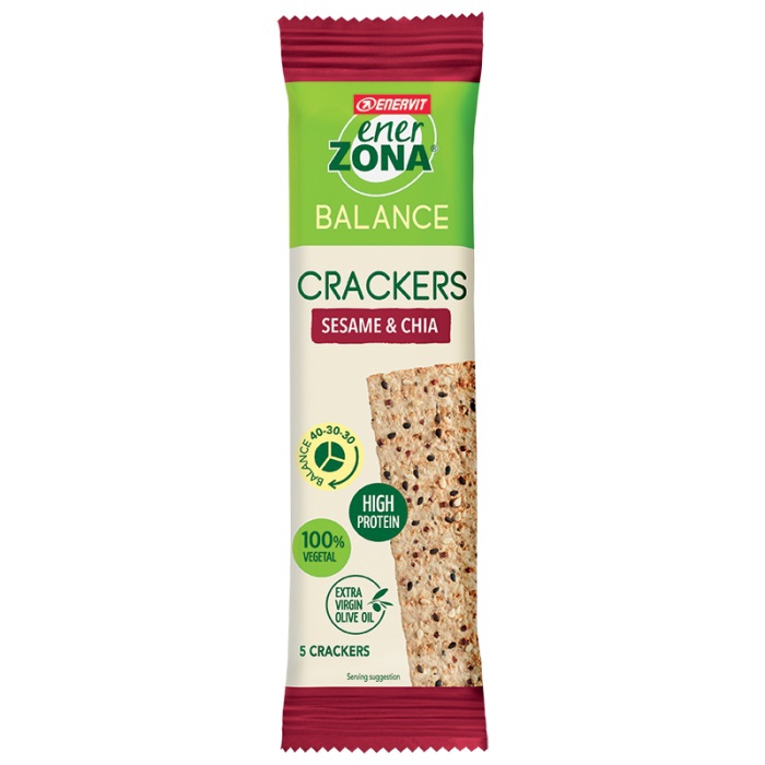 Enerzona Crackers Sesame e Chia 40 30 30 Monodose 25 G