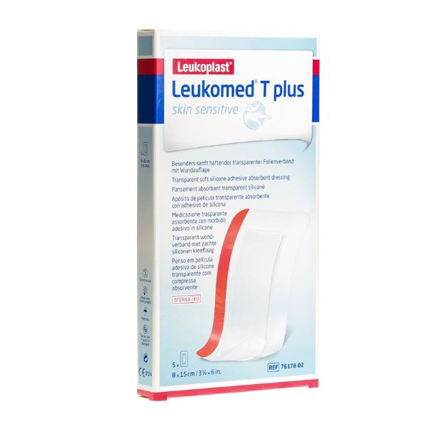 Leukoplast Leukomed T Plus Sensitive Skin Medicazioni 8x15cm 5 Pezzi