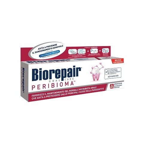 Biorepair Peribioma Dentifricio con Priobiotici e Vitamine 75 Ml