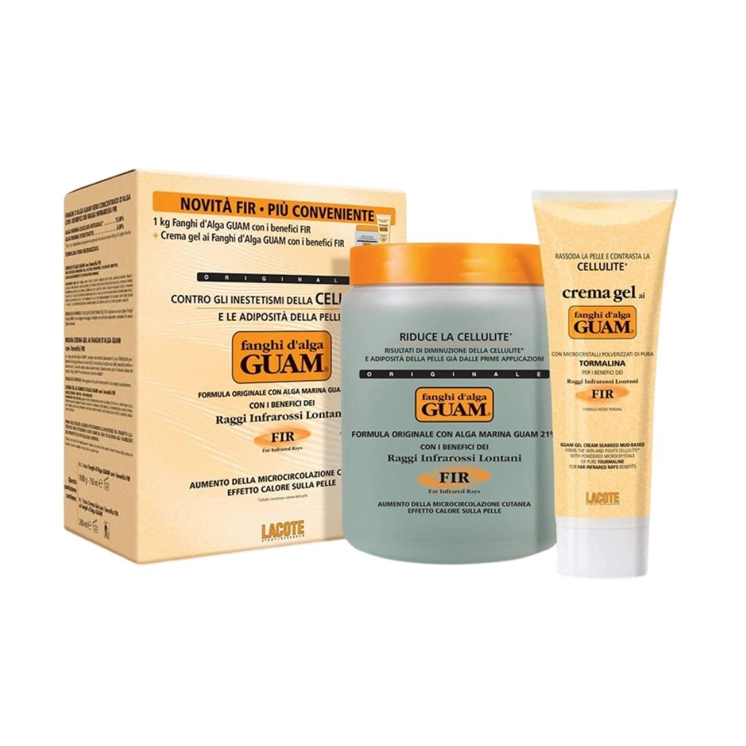 Guam Fanghi d'Alga FIR Anticellulite 1Kg + Crema Gel FIR 200 ml