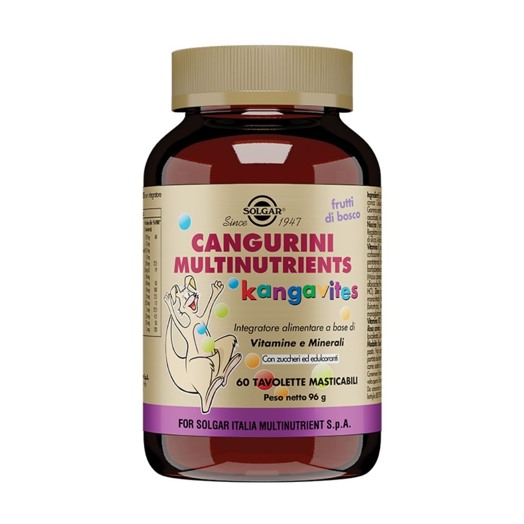 Solgar Cangurini Multinutrients Frutti Tropicali Integratore 60 Compresse