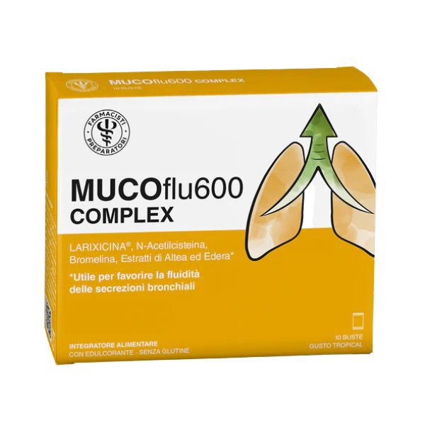 Unifarco Mucoflu600 Complex Integratore Sistema Immunitario Tropical 10 Buste