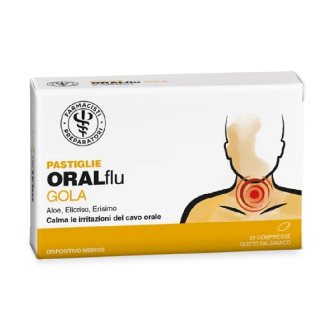 Unifarco Oralflu Gola per Fastidi e Irritazioni del Cavo Orale 20 Compresse