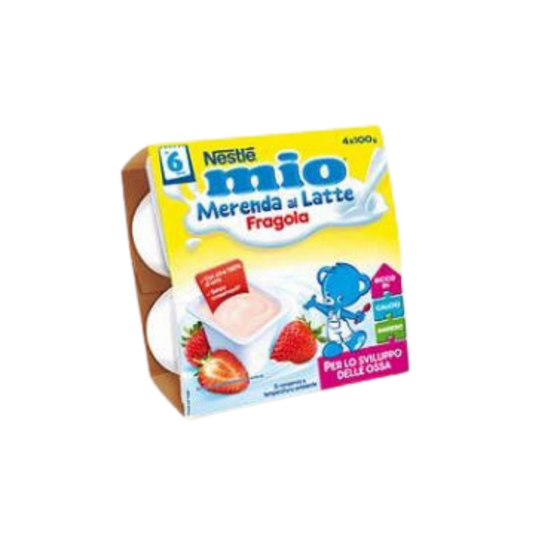 Nestle Mio Merenda al Latte Gusto Fragola 4 x 100 g
