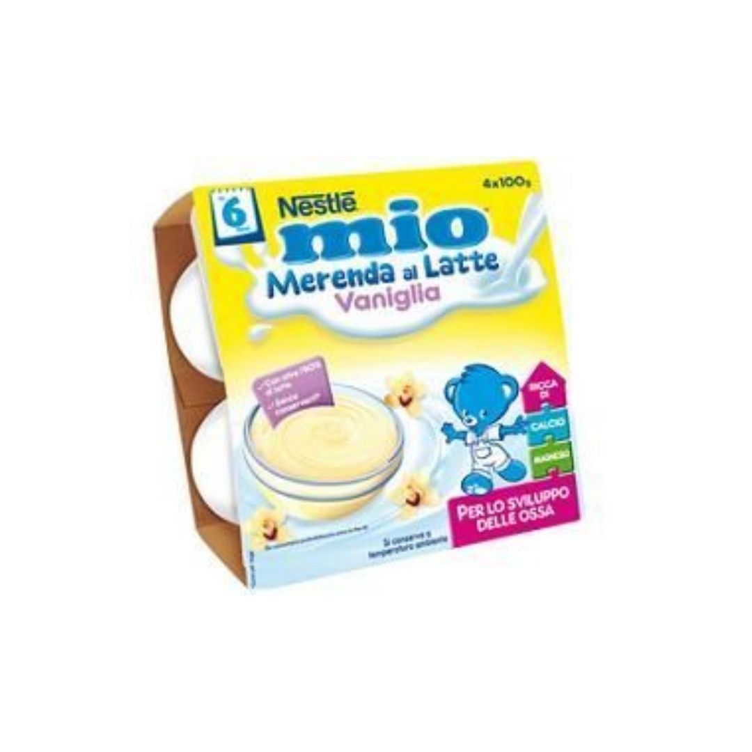 Nestle Mio Merenda al Latte Gusto Vaniglia 4 x 100 g
