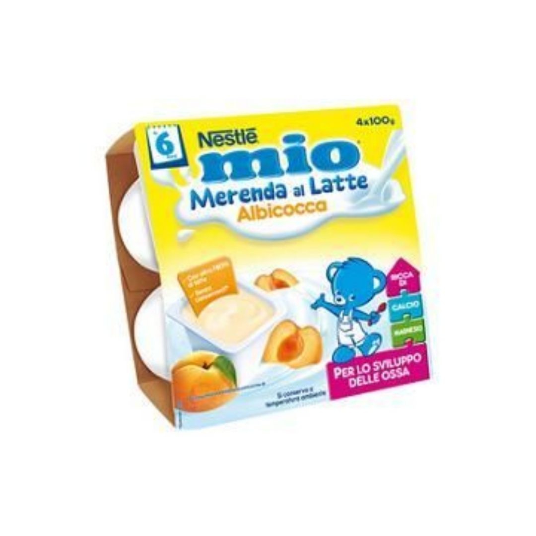 Nestle Mio Merenda al Latte Gusto Albicocca 4 x 100 g