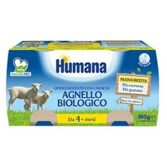 Humana Omogeneizzato con Carne di Agnello Biologico 2x80 g
